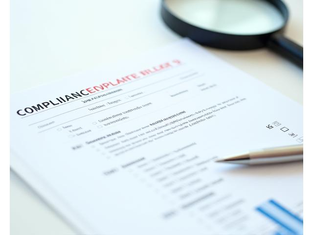 Detailed legal checklist and magnifying glass, symbolizing thorough audit