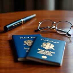 Two passports, one American and one from another country, symbolizing dual citizenship consultation.