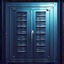 Illustration of a locked vault or secure archive room, symbolizing physical document protection